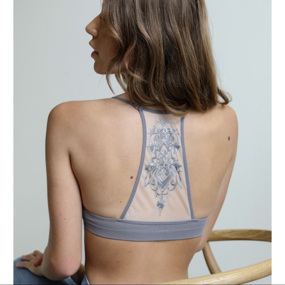 Tattoo Mesh Racerback Bralette - Picture 3 of 6